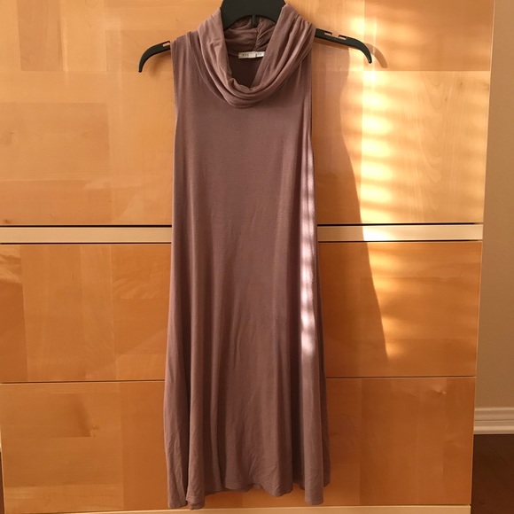 Socialite cowl neck mauve-brown dress - Picture 2 of 5